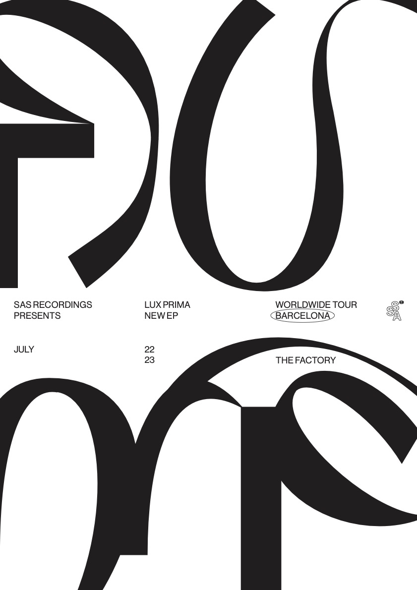 Rebranding du label SaS Recordings et de l'artiste musical Lux Prima et création d'un EP et de visuels pour sa tournée.